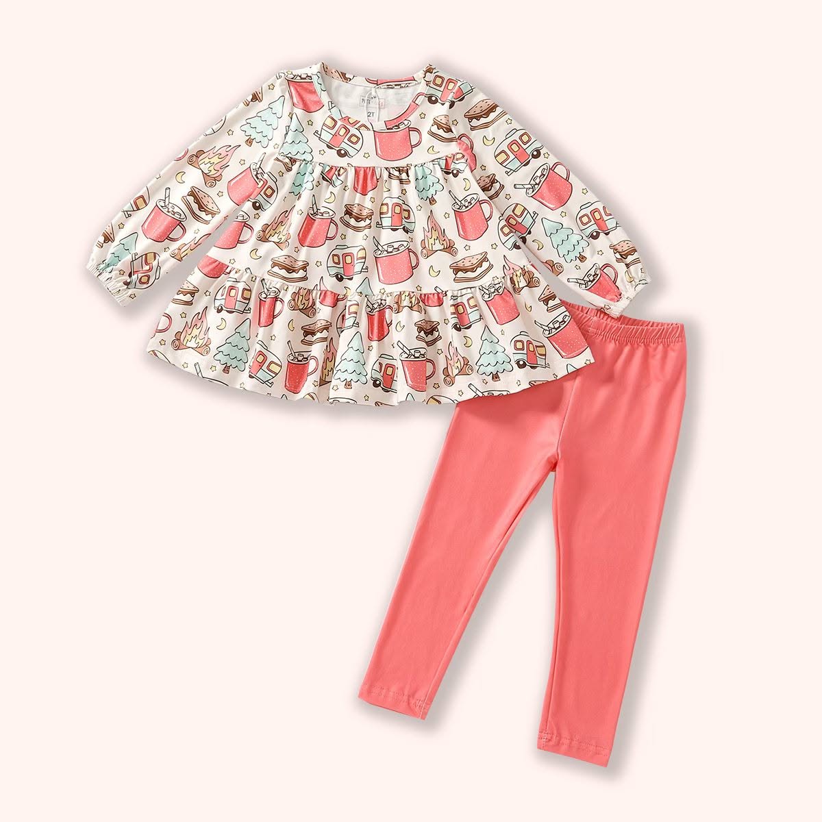 Camping Crew Girls Leggings Set