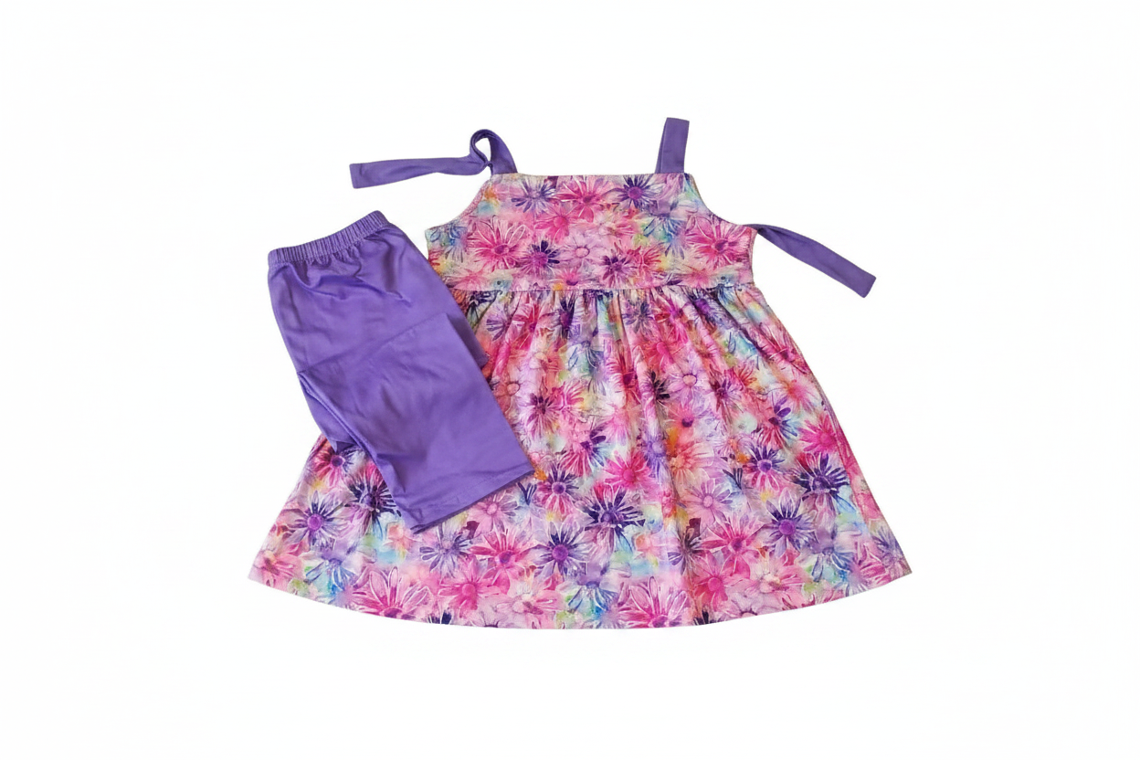 Dreamy Daisies Capri Set - white background